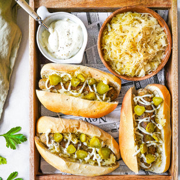 veganer Hotdog mit Trüffelmayo 