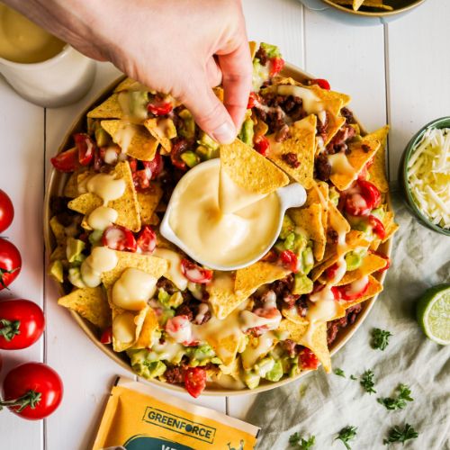 vegan nacho's met cheeze 