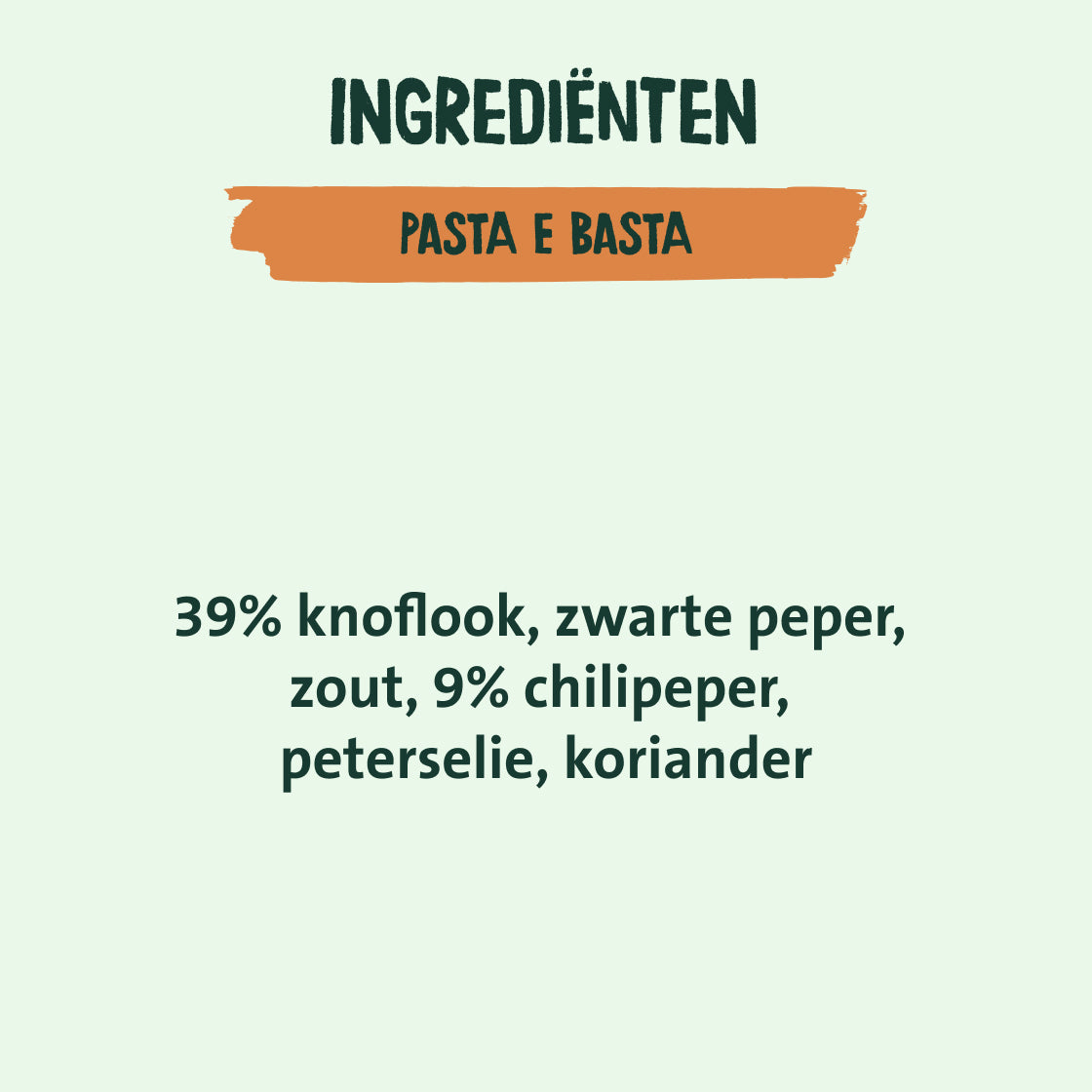 Pasta e Basta – Knoflook & Peper Kruidenmix